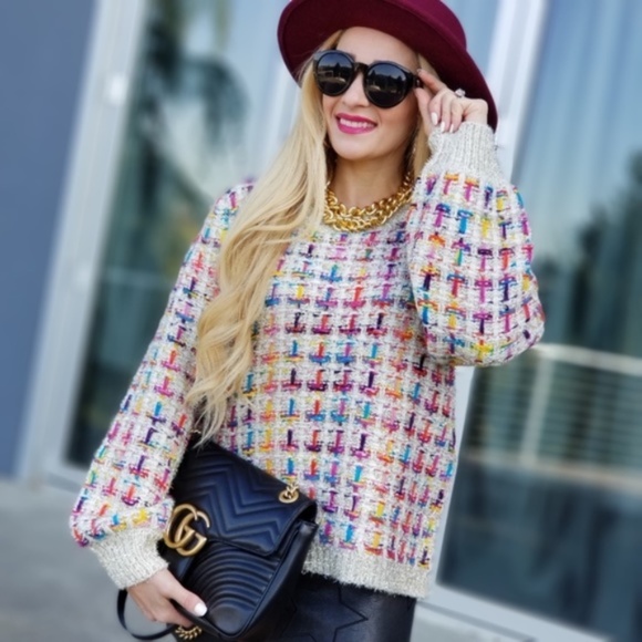 RESTOCKED!! Tinsel Tweed Sweater - Picture 2 of 4